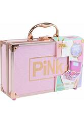 Pink It Trousse de maquillage de voyage avec miroir