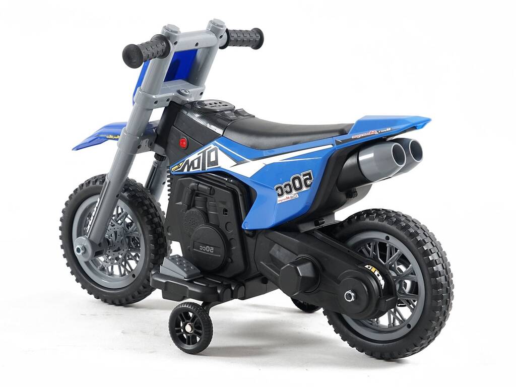 Moto a Batería Azul de 6V con Ruedines