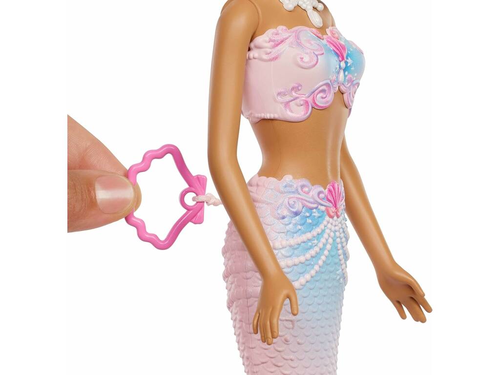 Barbie Muñeca Sirena Burbujas Resplandecientes