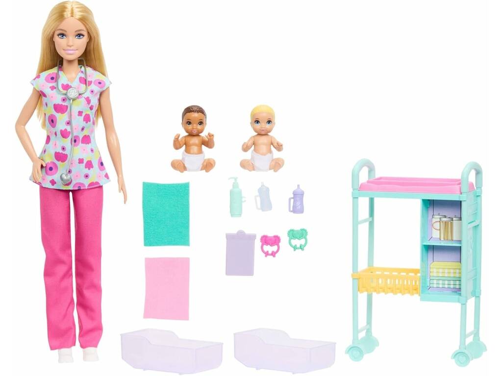 Barbie Kinderärztin mit 2 Babys und Zubehör