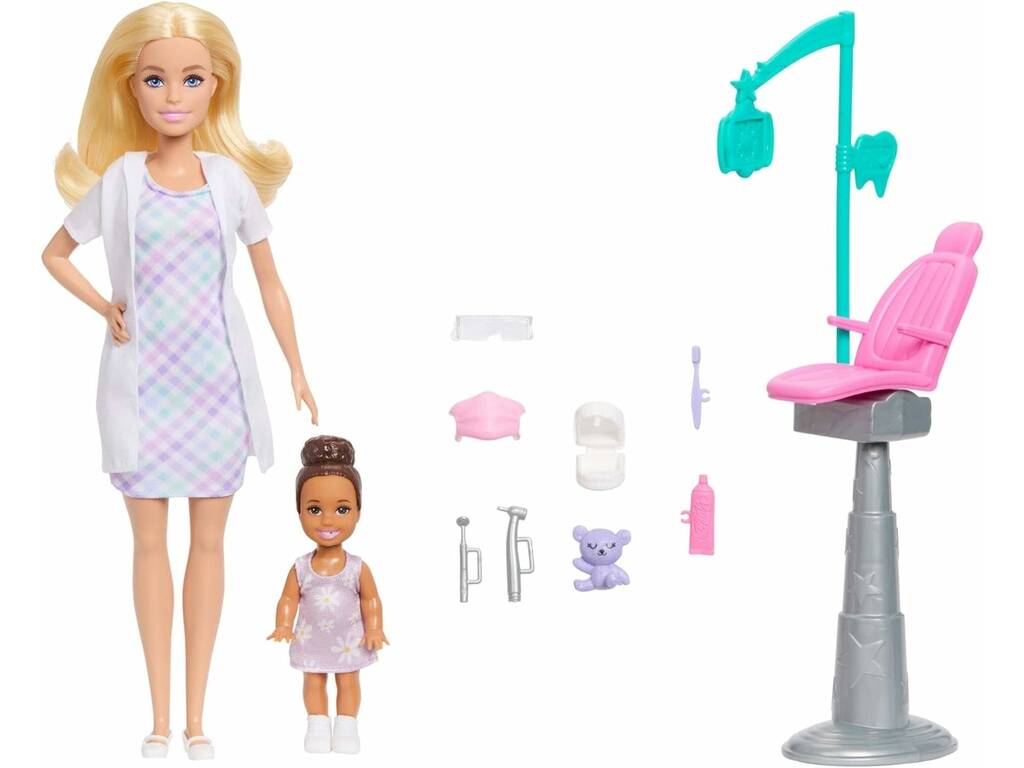 Barbie Tu peux être une poupée dentiste avec accessoires