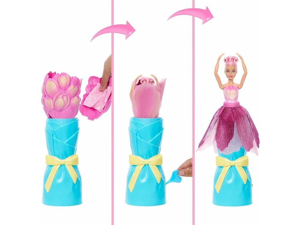 Barbie Petal Pop Bambola Rosa con Cucciolo e Accessori