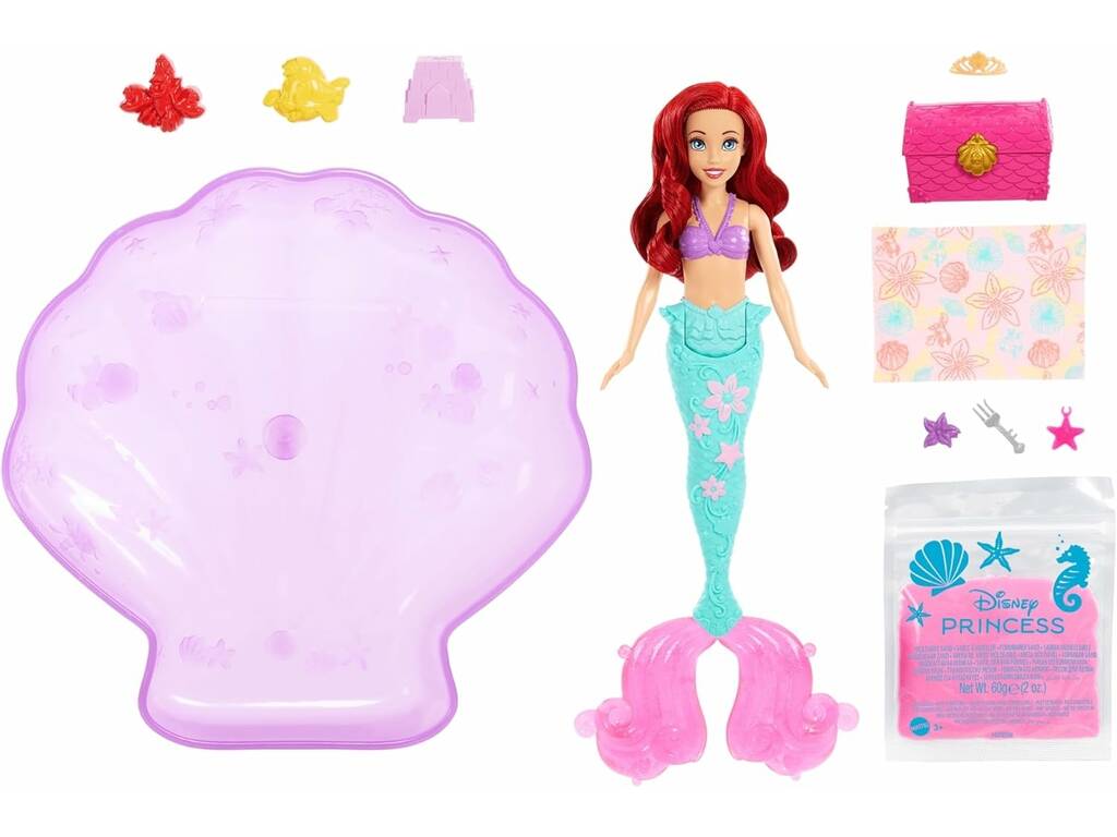 Disney Princess Muñeca Ariel Agua y Arena