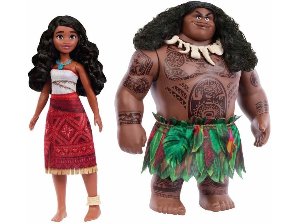 Disney Vaiana 2 Pack Ensemble de voyageurs avec poupées Vaiana et Maui