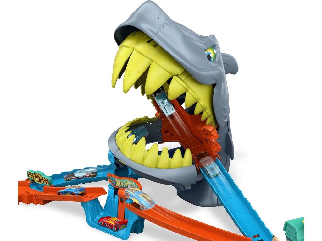 Hot Wheels City Spiaggia dello Squalo Morditore con Veicolo