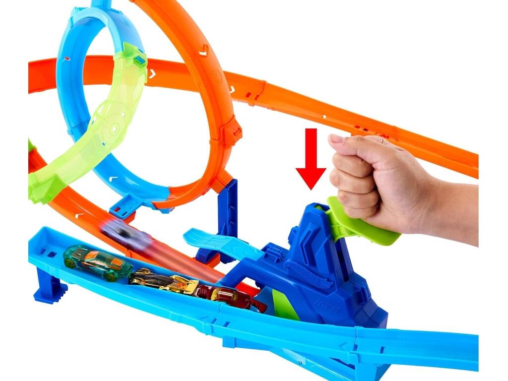 Hot Wheels Stunt Tracks Ciclone de Lançamento Rápido