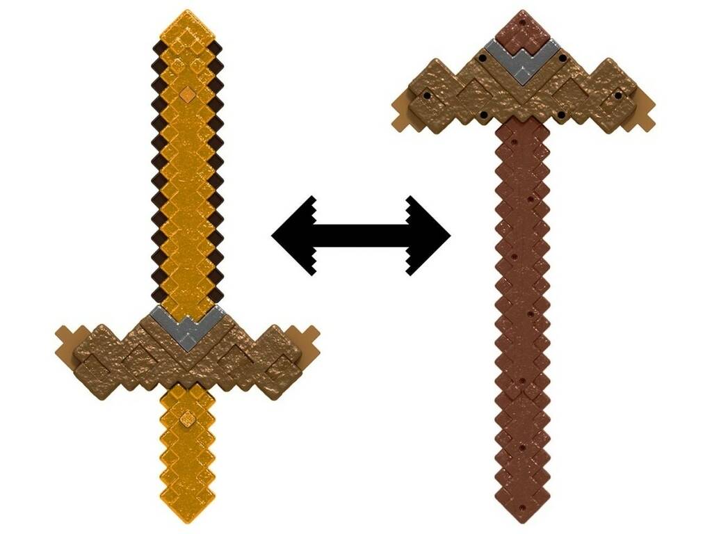 Minecraft Épée Pioche Transformation 2 en 1