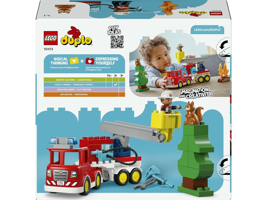 Lego Duplo Camião de Bombeiros com Mangueira e Bombeiros