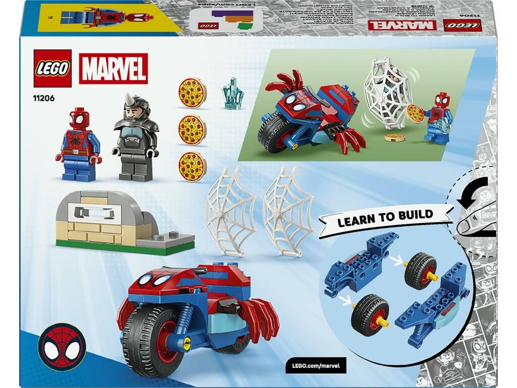 Lego Marvel Spidey sulla sua moto vs Rino