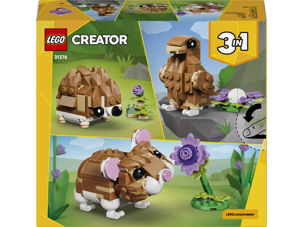 Lego Creator 3 en 1 Lindo Hámster con Flor