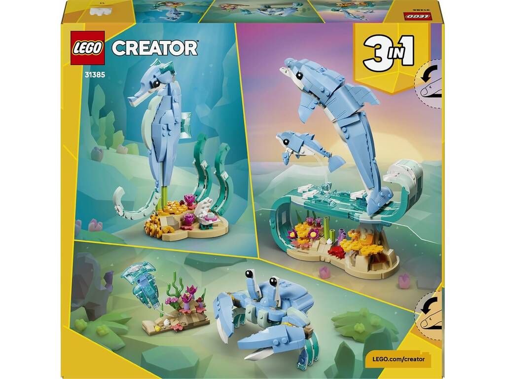 Lego Creator 3 in 1 Animali marini: Bellissimi delfini