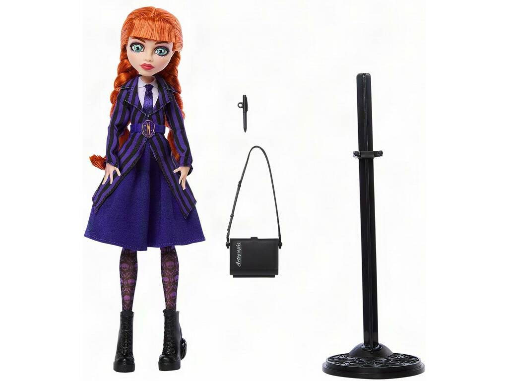 Monster High Wednesday Muñeca Agnes Demille con Accesorios