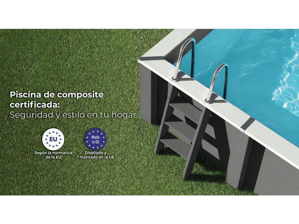 Piscina rettangolare in composito 595 x 315 x 126 cm Gre KPCOR60LT