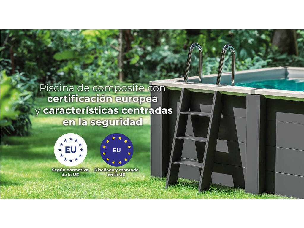 Piscina rettangolare in composito 315 x 175 x 96 cm Gre KPCOR2814T
