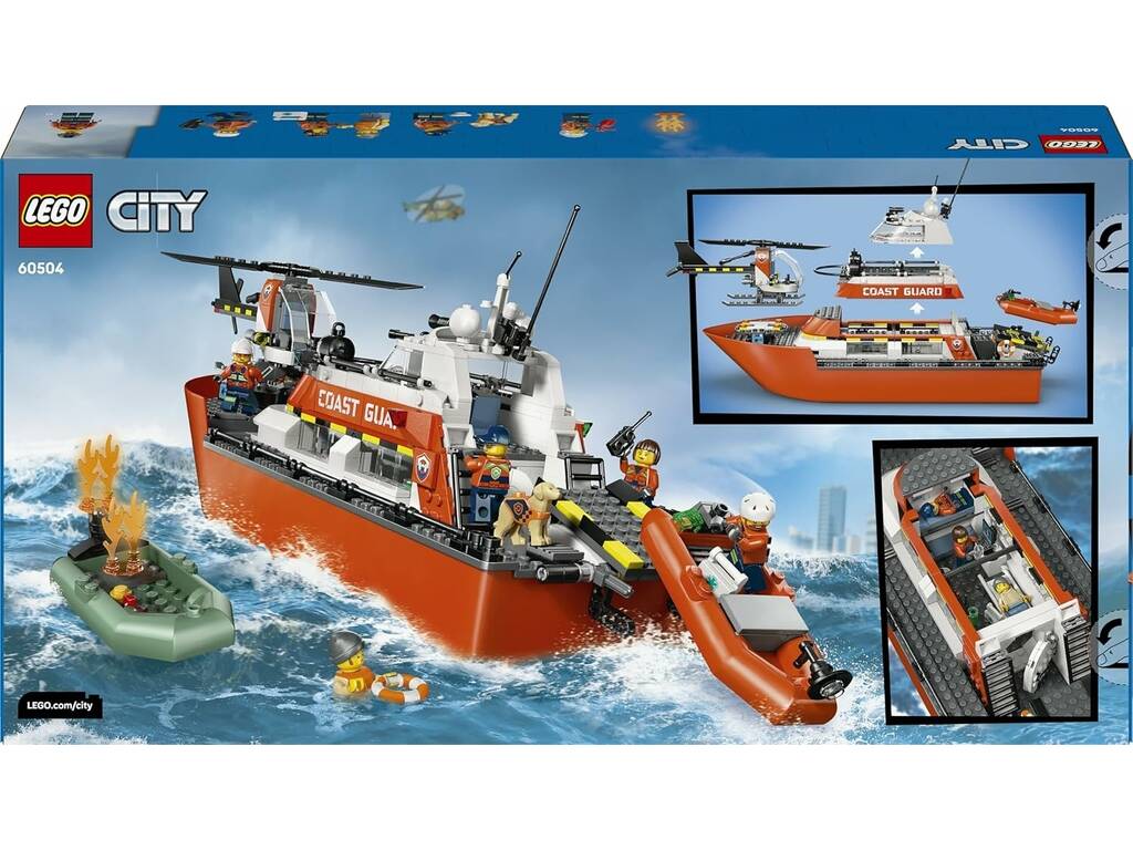 Lego City Barca e elicottero di soccorso della guardia costiera