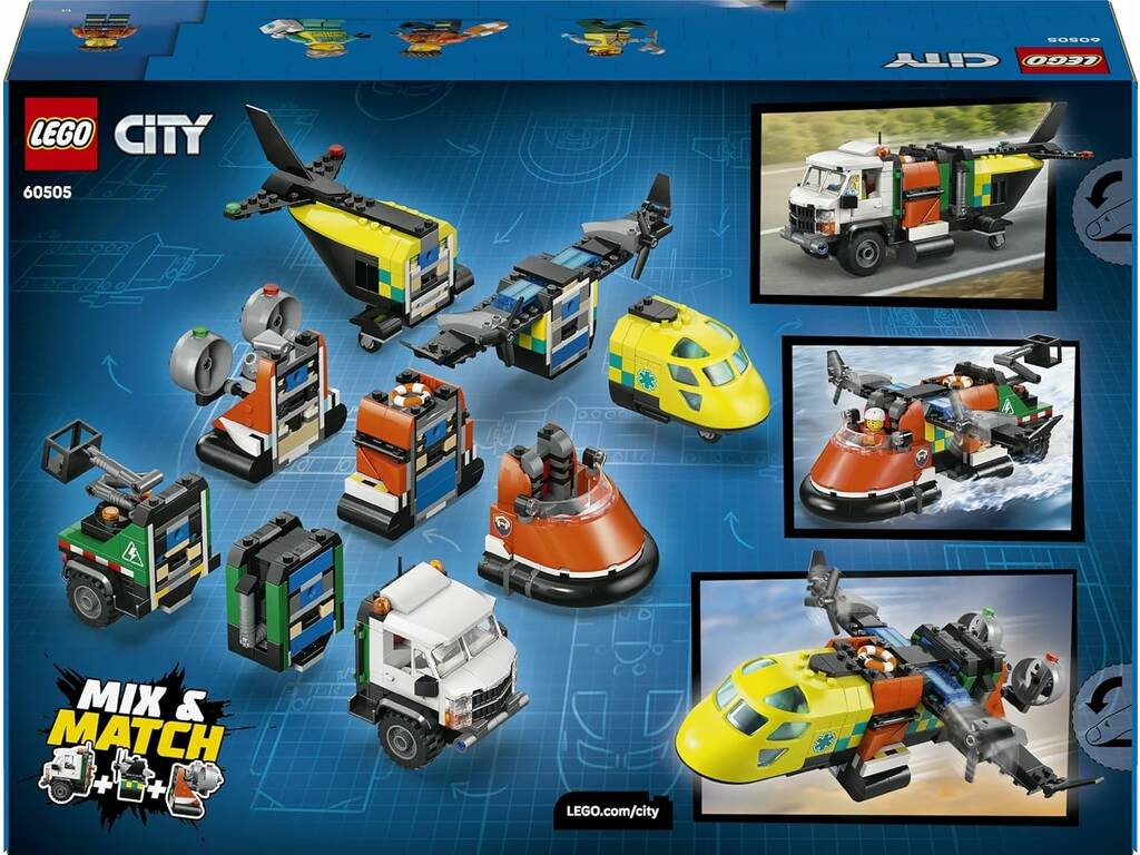 Lego City Remix: Aereo, camion tecnico e hovercraft