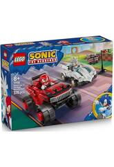 Lego Sonic Silver Car vs Knuckles Monster Truck