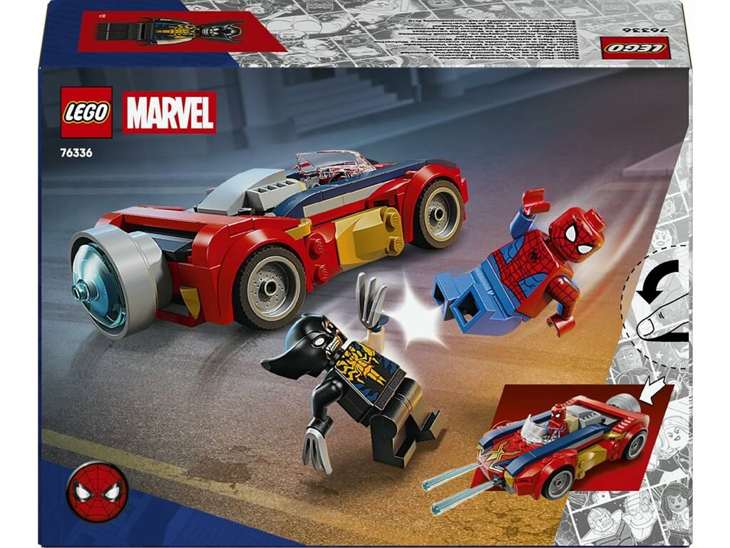 Lego Marvel Auto di Spiderman vs Wolverine Venomizzato