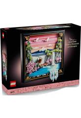 Lego Art Paisaje Japonés con Cerezos en Flor