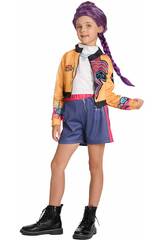 Déguisement KPOP Music Hunter Fille avec perruque violette Taille S