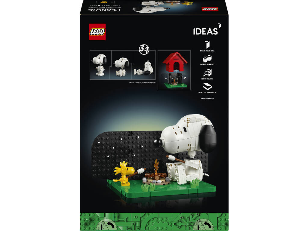 Lego Ideas Peanuts: La Caseta de Snoopy 3 en 1