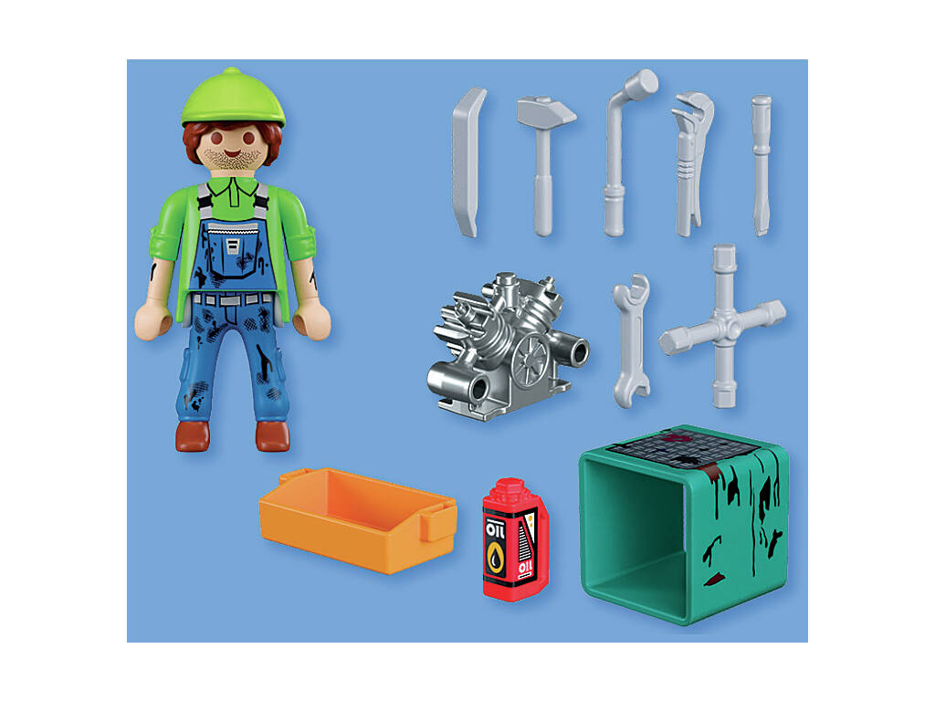 Playmobil Special Plus Figura Mecânico de Carros com Acessórios