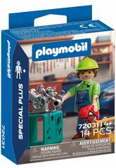 Figurine Playmobil Special Plus Mécanicien automobile avec accessoires