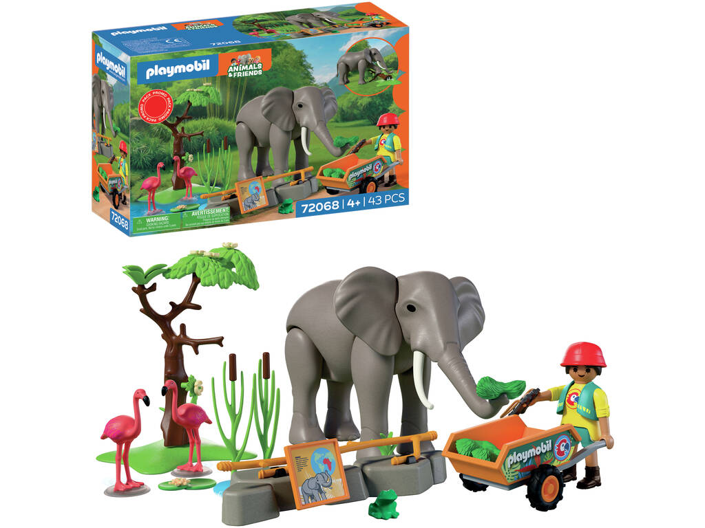 Playmobil Animals & Friends Elefante con Cuidador