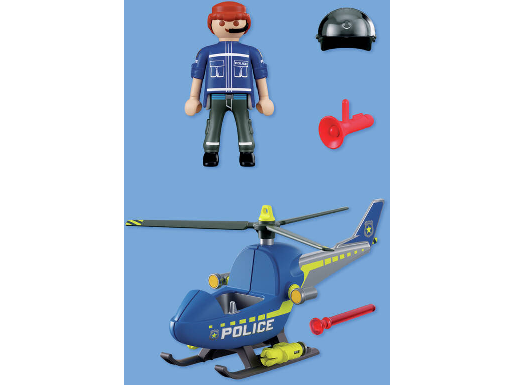 Playmobil City Action Helicóptero de Policía con Radar