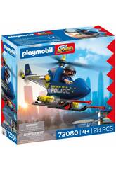Playmobil City Action hélicoptère de police avec radar