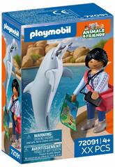 Playmobil Animals & Friends Zoo: Delfino e Visitatore