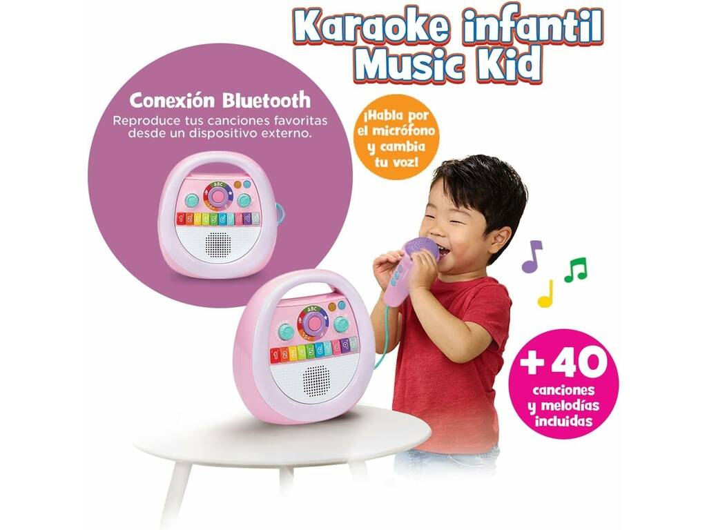 Leap Frog Karaoke Infantil Music Kid Rosa