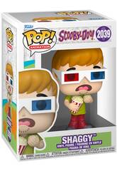 Funko Pop Animation Scooby-Doo Figurine Shaggy avec lunettes et pop-corn