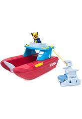 Paw Patrol Veicolo Sea Patroller con figura di Chase e squalo