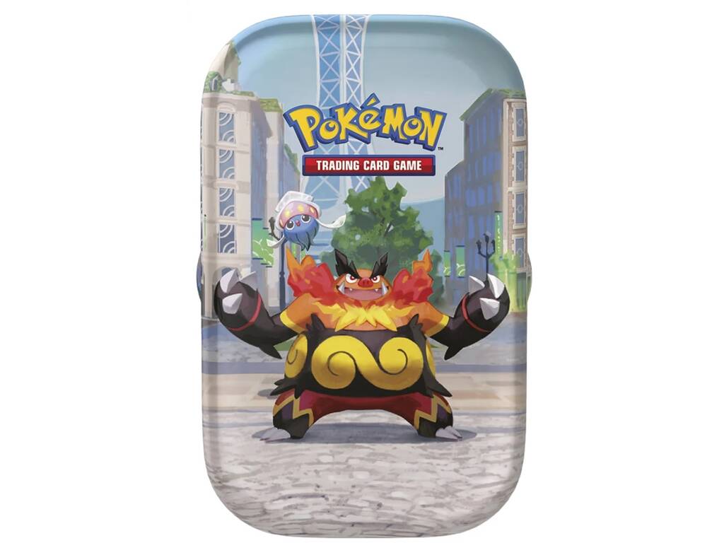 Pokémon TCG Mini Lata Ciudad Luminalia con 2 Sobres