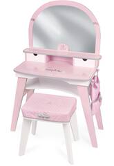 Coiffeuse en bois XL Sophie avec tabouret