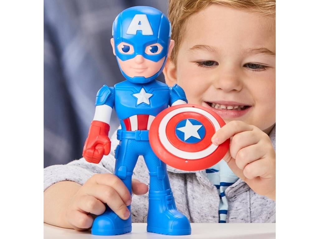 Marvel Spidey And His Amazing Friends Figura Capitán América de 23 cm