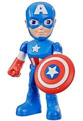 Marvel Spidey And His Amazing Friends Figura Capitán América de 23 cm