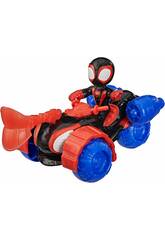 Spidey und sein Super-Team Techno-Motorrad-Set mit Figur Miles Spin Morales