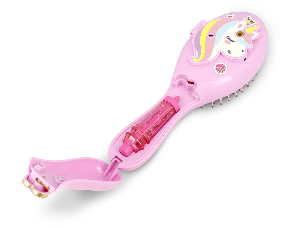Funlockets Brosse à cheveux secrète avec applicateur de paillettes