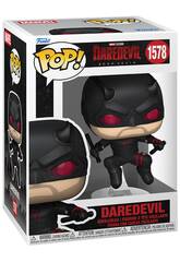 Funko Pop Marvel Daredevil Born Again Figura Daredevil Traje Preto com Cabeça Oscilante