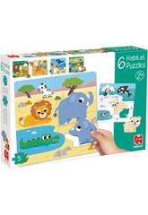 Puzzle en bois 6 habitats