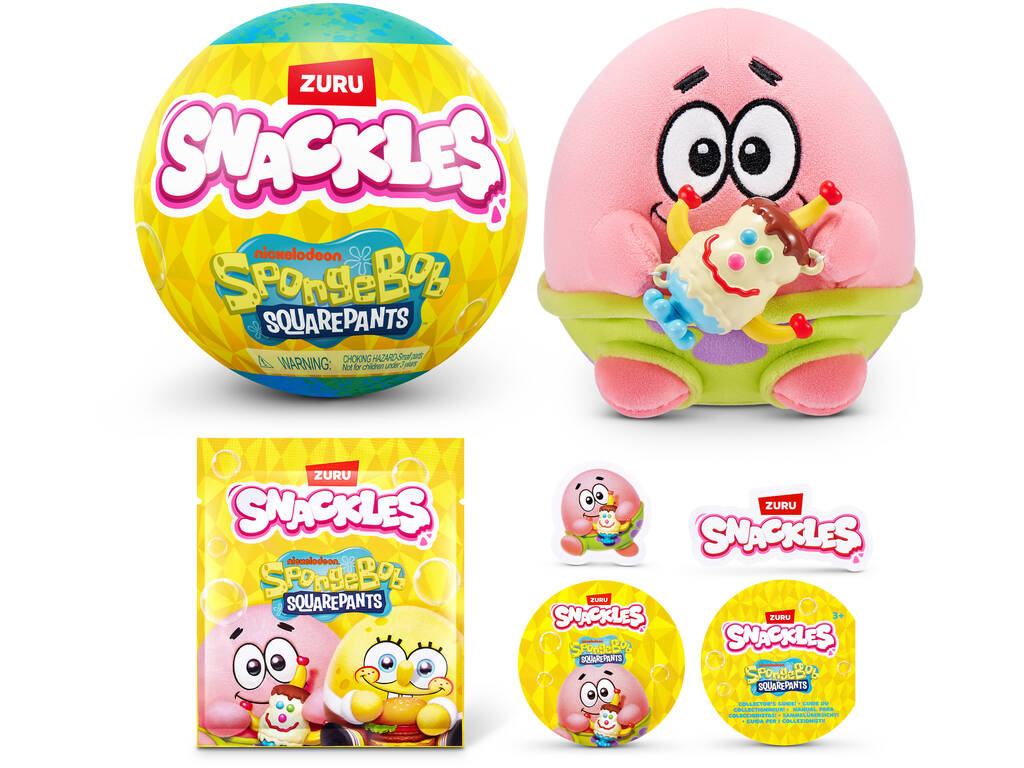  Zuru Snackles SpongeBob Surprise Bola de Peluche Série 1 
