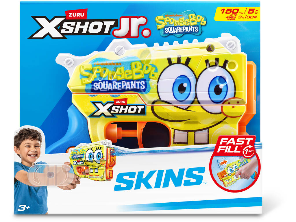 Zuru X-Shot Jr. Bob Esponja Lançador de Água Skins