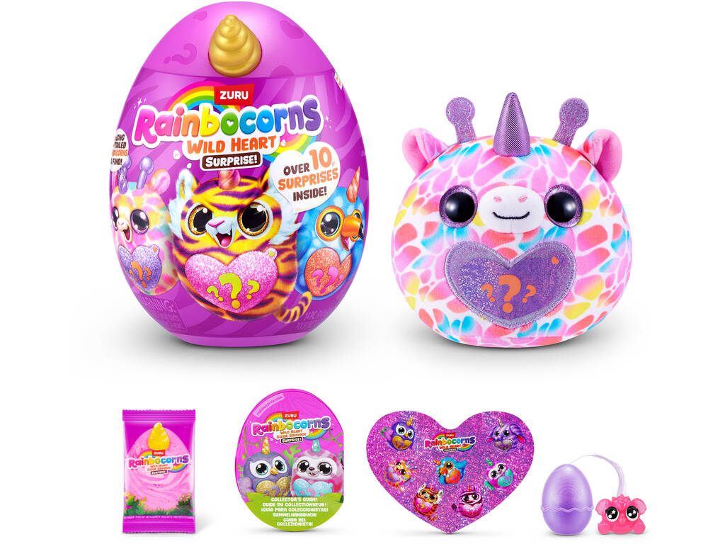 Zuru Rainbocorns Wild Heart Coeur Sauvage Œuf avec peluche surprise et accessoires