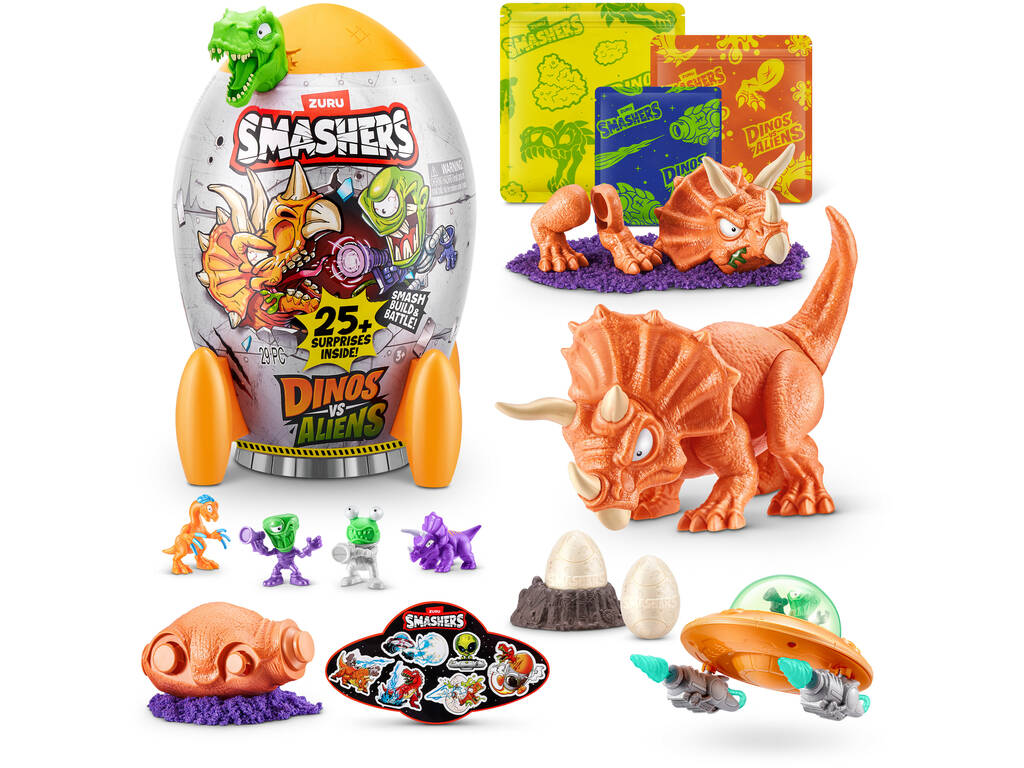 Zuru Smashers Dinos vs Aliens Cohete Sorpresa