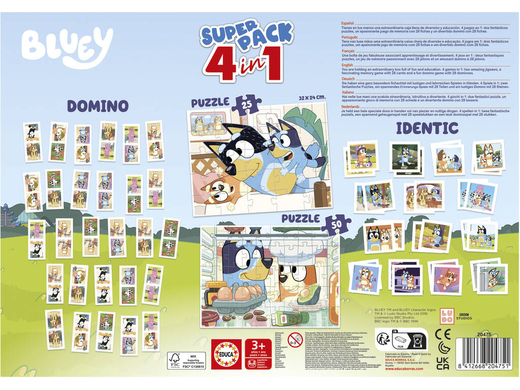 Super Pack Bluey 4 en 1