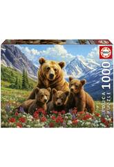 Puzzle 1000 Grizzlybären in Kanada