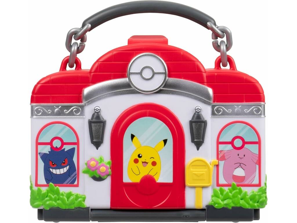 Squishmallows Squish-a-longs Pokémon Playset Centro Pokémon con 4 Mini-Squish e accessori