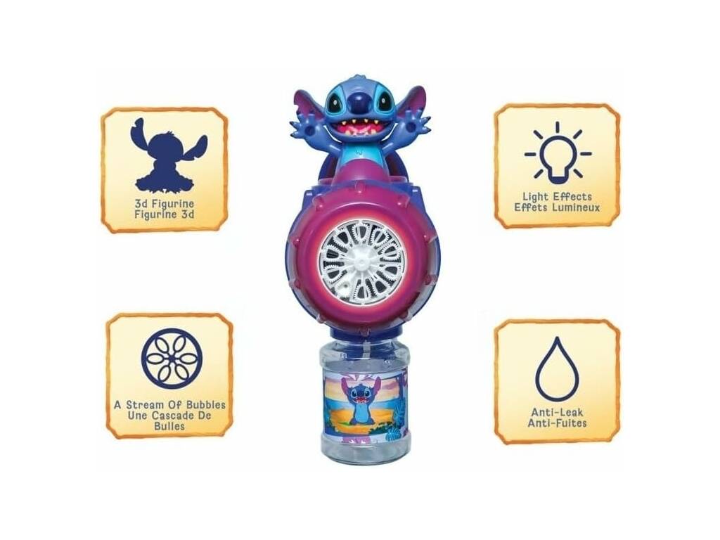 Disney Stitch Bláster Lanzador de Burbujas de Stitch con Luz y Sonidos - imagen 3